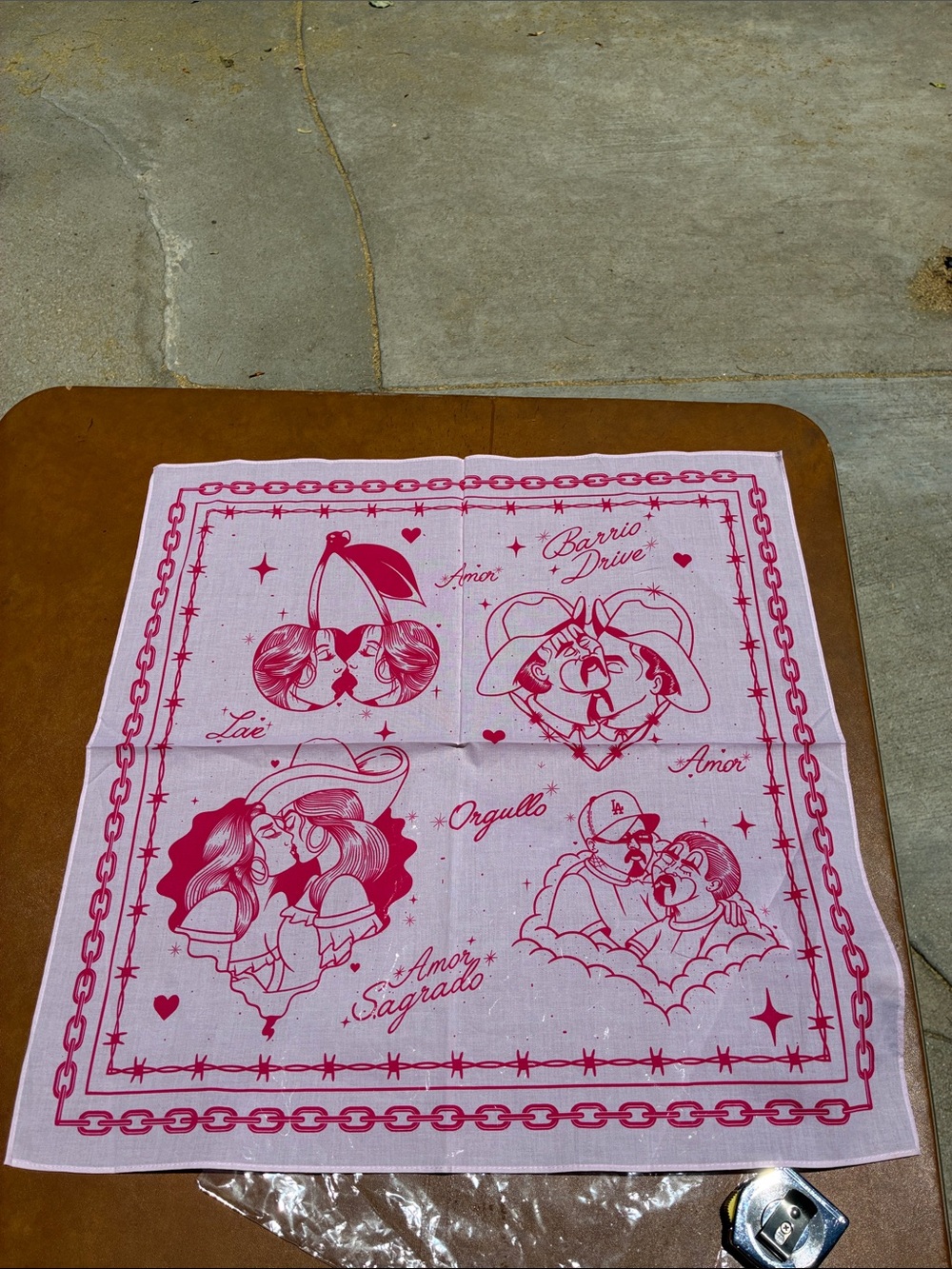 Barrio Drive Pink Queer Love Bandanna